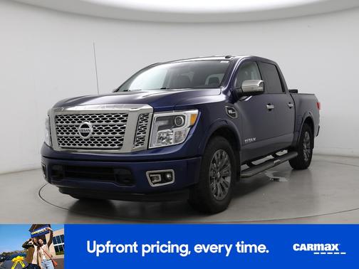 Blue 2017 Nissan Titan Platinum Reserve