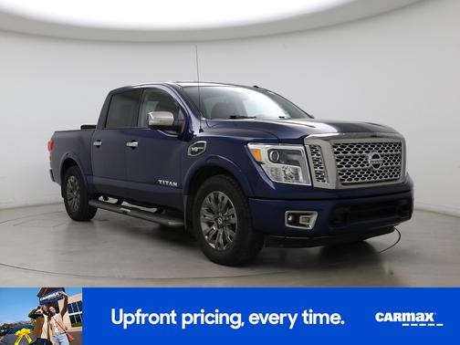 Blue 2017 Nissan Titan Platinum Reserve