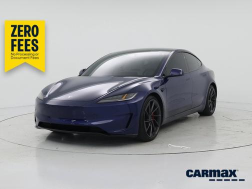 Blue 2025 Tesla Model 3 Performance