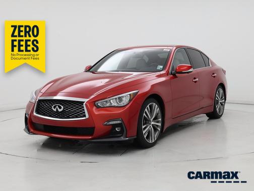 Red 2021 INFINITI Q50 Sensory