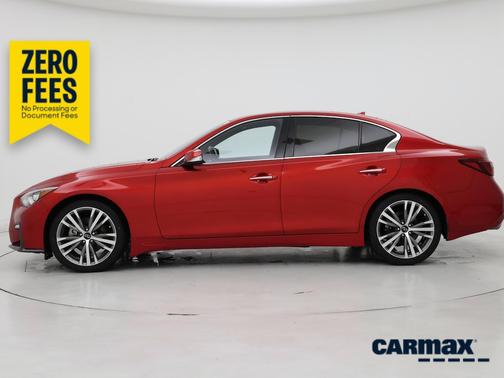 Red 2021 INFINITI Q50 Sensory