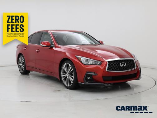 Red 2021 INFINITI Q50 Sensory