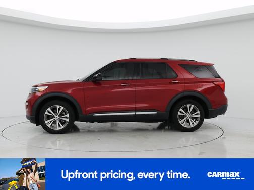 Red 2020 Ford Explorer Platinum