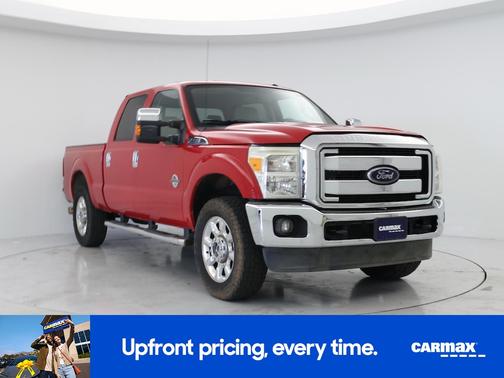 Red 2015 Ford F-250 Lariat