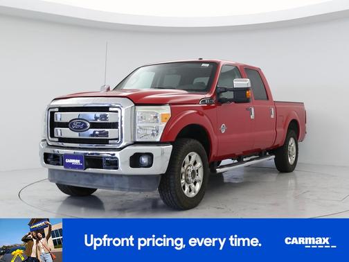 Red 2015 Ford F-250 Lariat