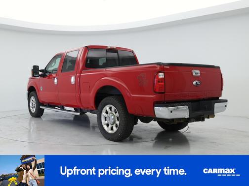 Red 2015 Ford F-250 Lariat
