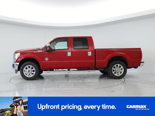 Red 2015 Ford F-250 Lariat