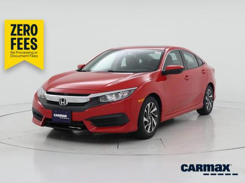 Red 2017 Honda Civic EX