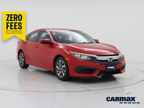 Red 2017 Honda Civic EX