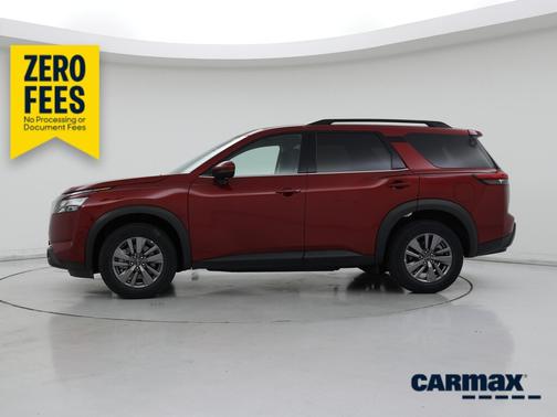 Red 2025 Nissan Pathfinder SV