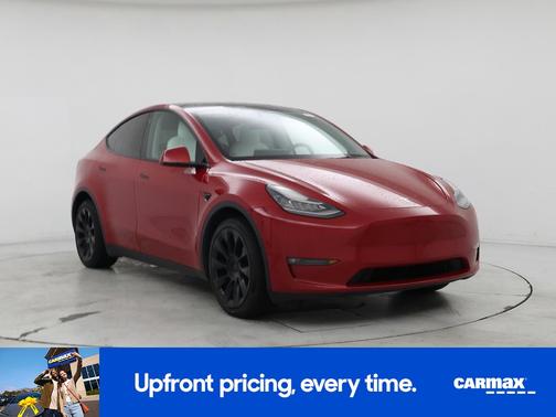 Red 2021 Tesla Model Y Long Range
