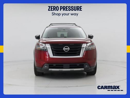 Red 2022 Nissan Pathfinder Platinum