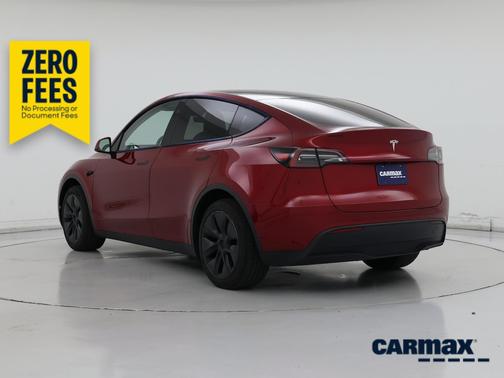 Red 2025 Tesla Model Y Long Range