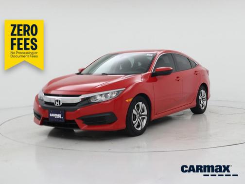 Red 2016 Honda Civic LX
