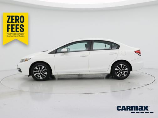 White 2015 Honda Civic EX