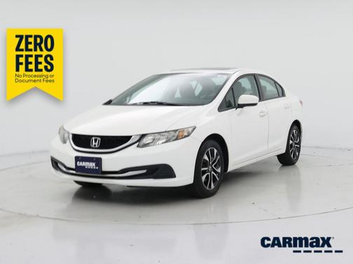 White 2015 Honda Civic EX