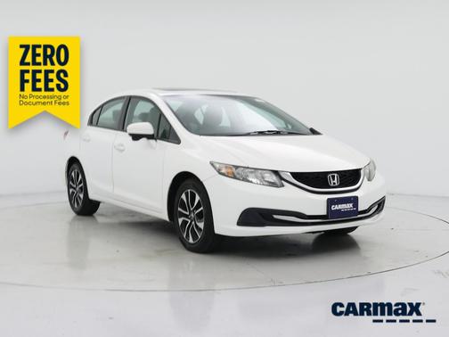 White 2015 Honda Civic EX