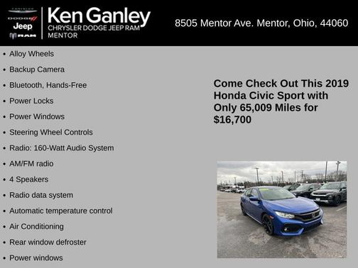 2019 Honda Civic Sport