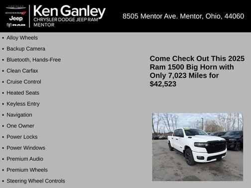 2025 RAM 1500 Big Horn/Lone Star