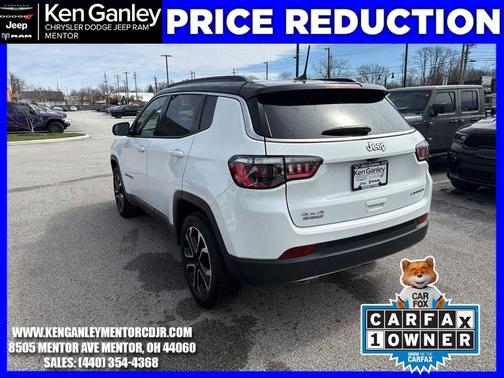Bright White Clearcoat 2023 Jeep Compass Limited