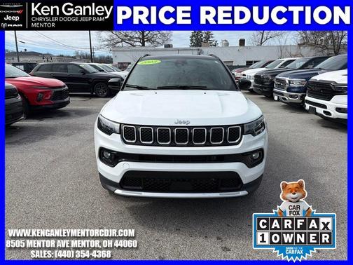 Bright White Clearcoat 2023 Jeep Compass Limited