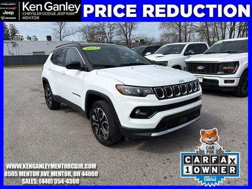 Bright White Clearcoat 2023 Jeep Compass Limited