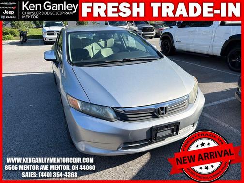 Silver 2012 Honda Civic LX