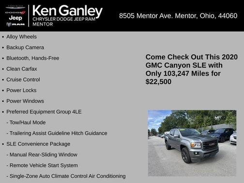 Satin Steel Metallic 2020 GMC Canyon SLE