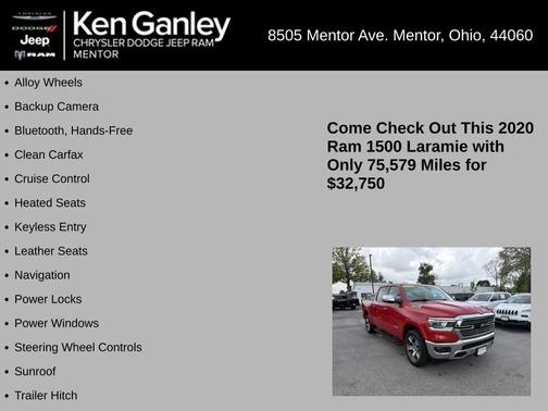 Flame Red Clearcoat 2020 RAM 1500 Laramie
