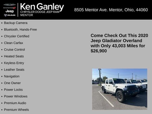 2020 Jeep Gladiator Overland