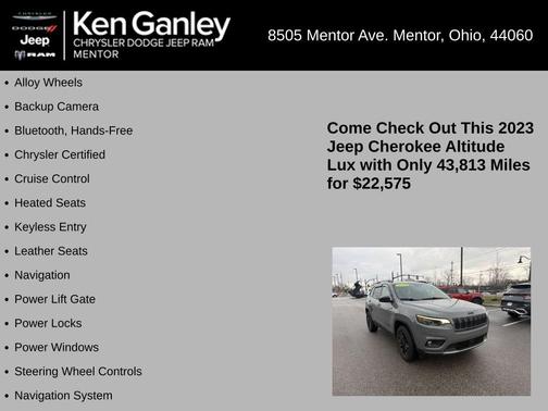 2023 Jeep Cherokee Altitude Lux