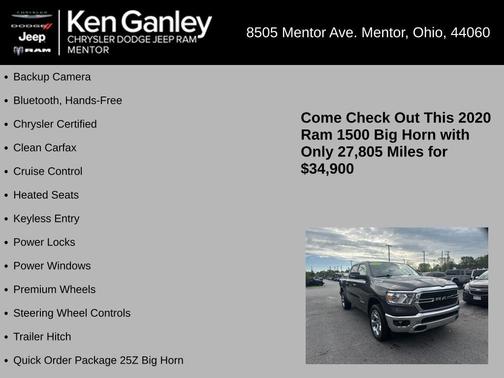 2020 RAM 1500 Big Horn