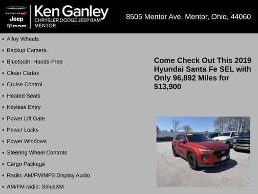 2019 Hyundai SANTA FE 2.4 SEL