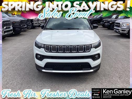 Bright White Clearcoat 2026 Jeep Compass Limited