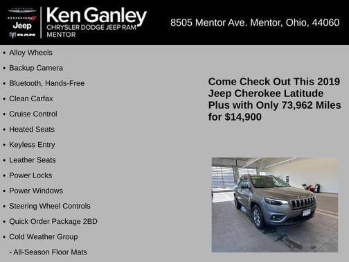 2019 Jeep Cherokee Latitude Plus