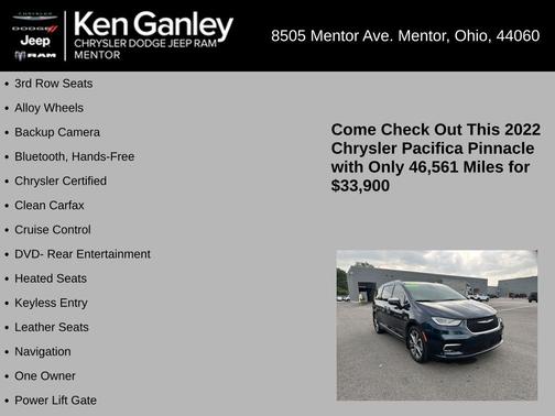 2022 Chrysler Pacifica Pinnacle