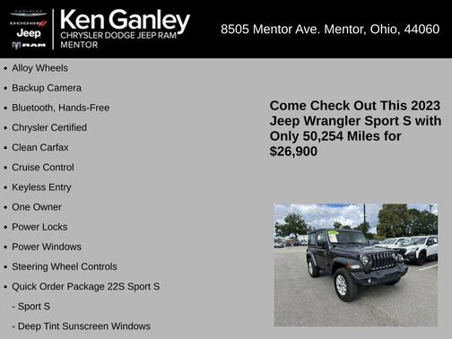 2023 Jeep Wrangler Sport