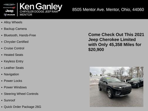 2021 Jeep Cherokee Limited