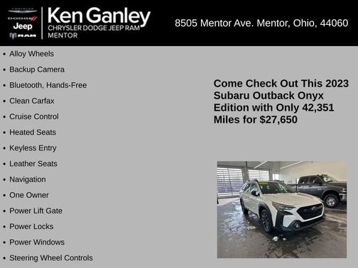 2023 Subaru Outback Onyx Edition