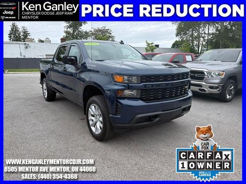 Northsky Blue Metallic 2020 Chevrolet Silverado 1500 Custom