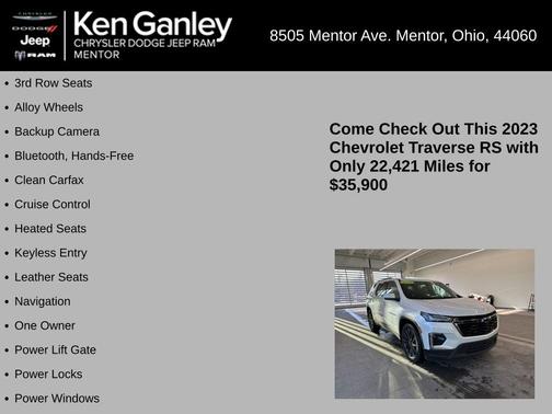 2023 Chevrolet Traverse RS