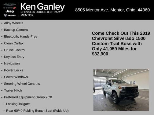 2019 Chevrolet Silverado 1500 Custom Trail Boss