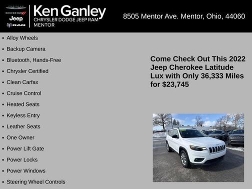 2022 Jeep Cherokee Latitude Lux