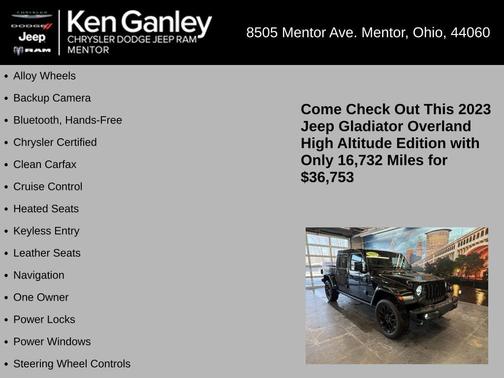 2023 Jeep Gladiator Overland