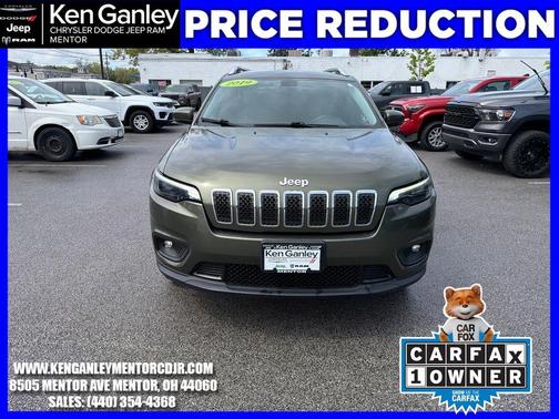 Olive Green Pearlcoat 2019 Jeep Cherokee Latitude Plus