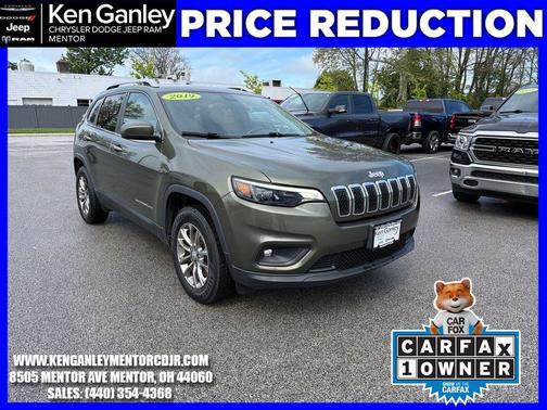 Olive Green Pearlcoat 2019 Jeep Cherokee Latitude Plus