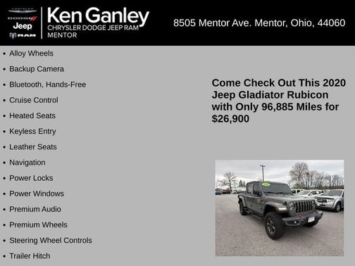 Sting Gray Clearcoat 2020 Jeep Gladiator Rubicon