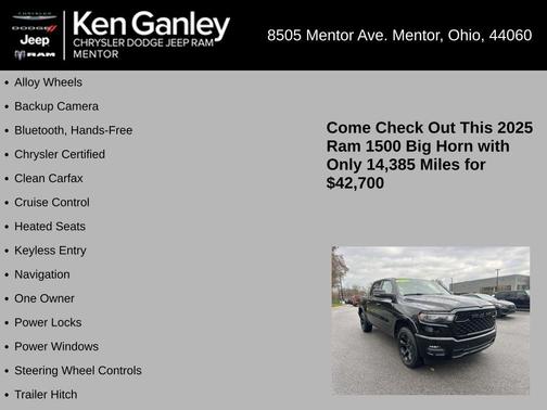 2025 RAM 1500 Big Horn/Lone Star