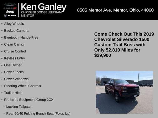 2019 Chevrolet Silverado 1500 Custom Trail Boss