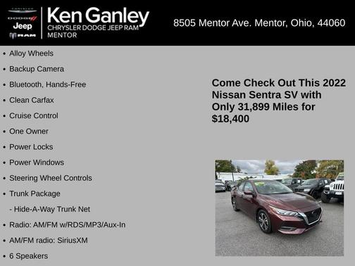 2022 Nissan Sentra SV